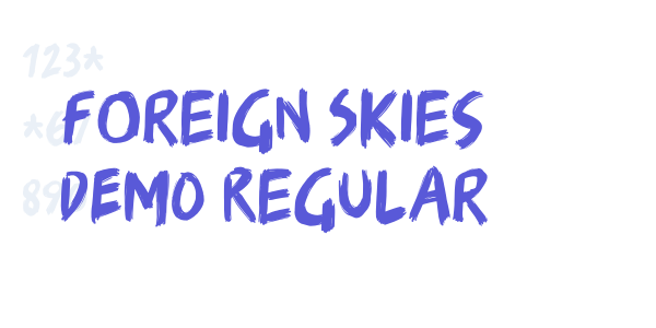 Foreign Skies DEMO Regular font free