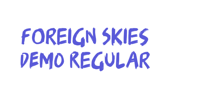 Foreign Skies DEMO Regular Font Download