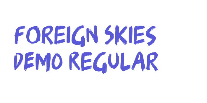 Foreign Skies DEMO Regular Font