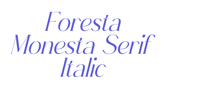 Foresta Monesta Serif Italic Font Download