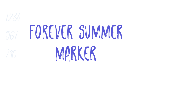 Forever Summer Marker font