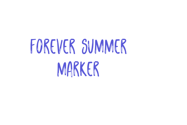 Forever Summer Marker Font