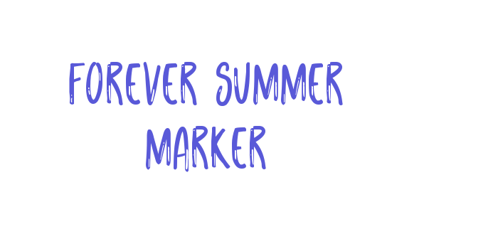 Forever Summer Marker Font