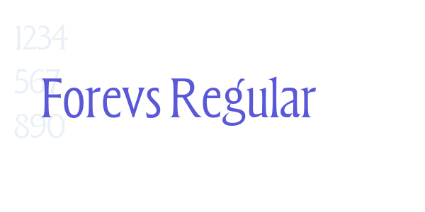 Forevs Regular font free