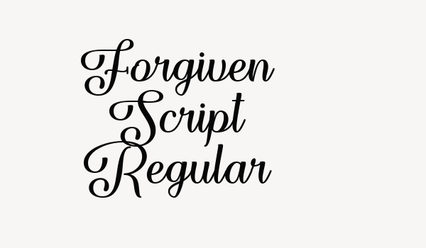 Forgiven Script Regular Font