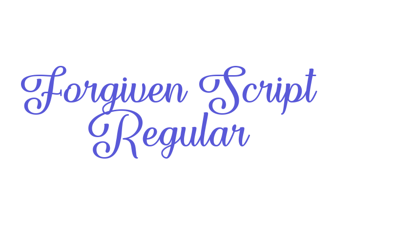 Forgiven Script Regular Font