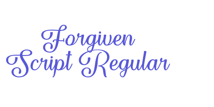 Forgiven Script Regular Font Download