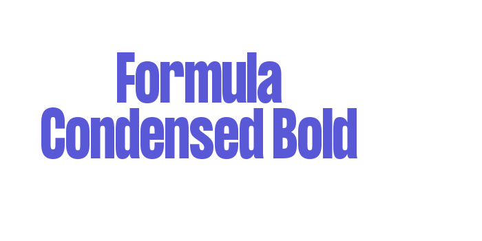 Formula Condensed Bold Font Download