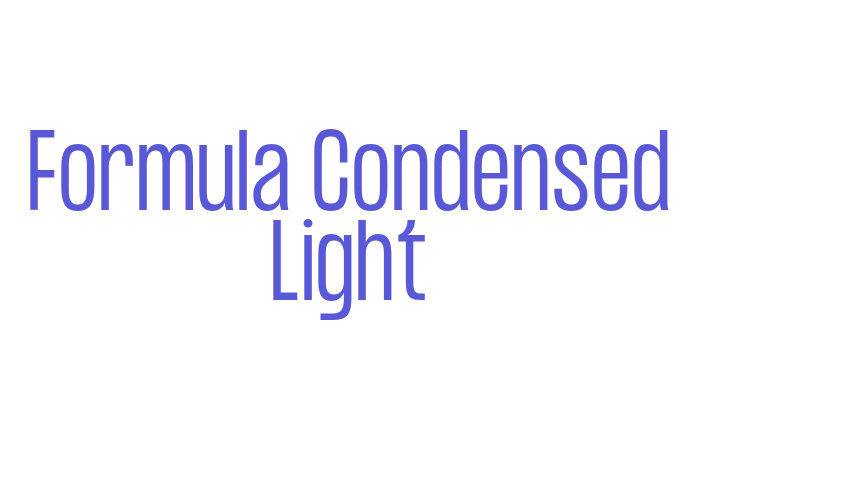 Formula Condensed Light Font Download