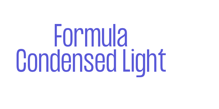 Formula Condensed Light Font Download