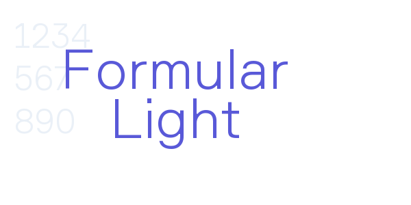 Formular Light font free