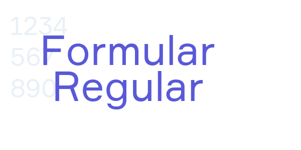 Formular Regular font free