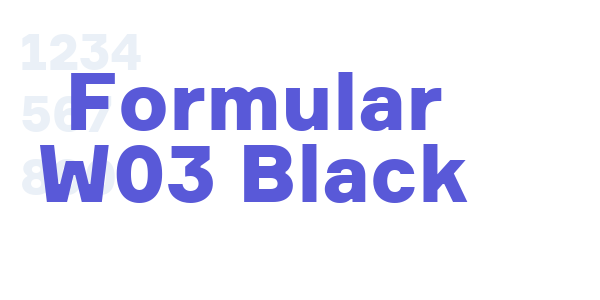 Formular W03 Black font free