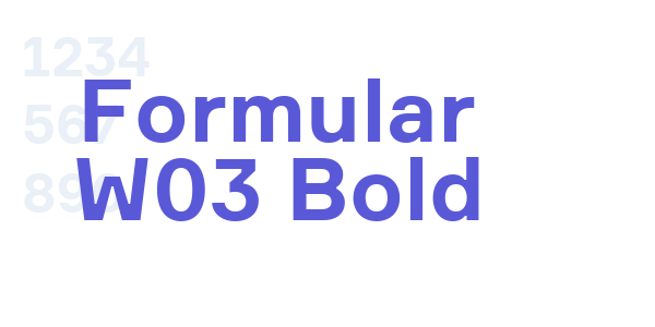 Formular W03 Bold font free