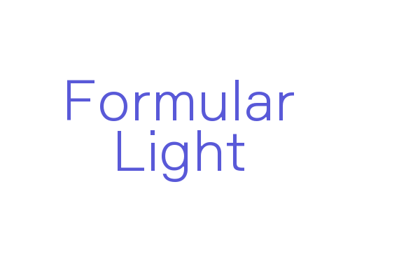 Formular Light Font