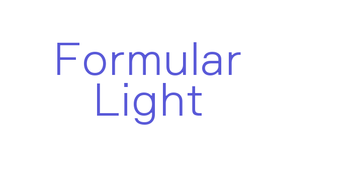 Formular Light Font Download