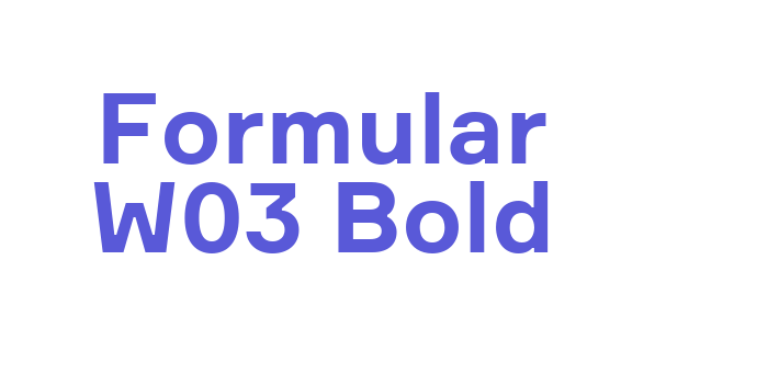 Formular W03 Bold Font Download