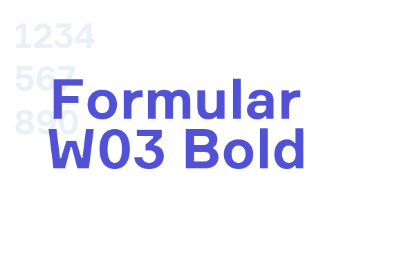 Formular W03 Bold