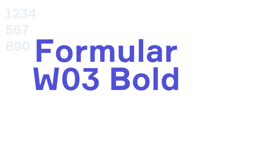 Formular W03 Bold-font-download