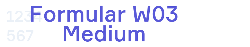 Formular W03 Medium-related font