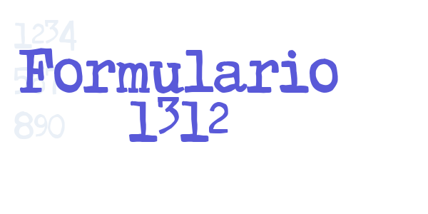 Formulario 1312 font free