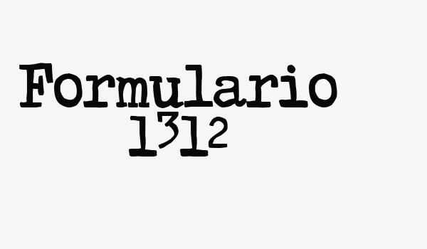 Formulario 1312 Font