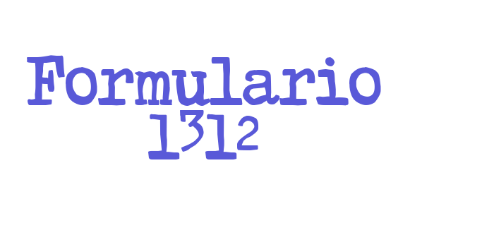 Formulario 1312 Font Download