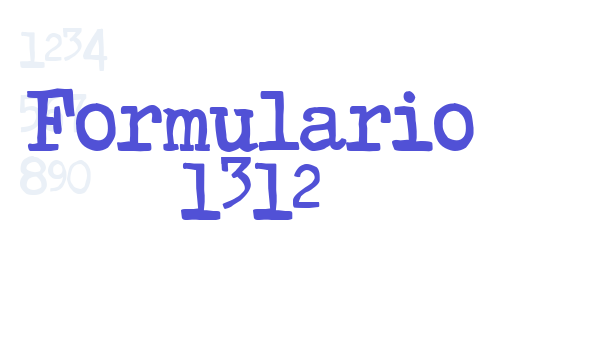 Formulario 1312 font download