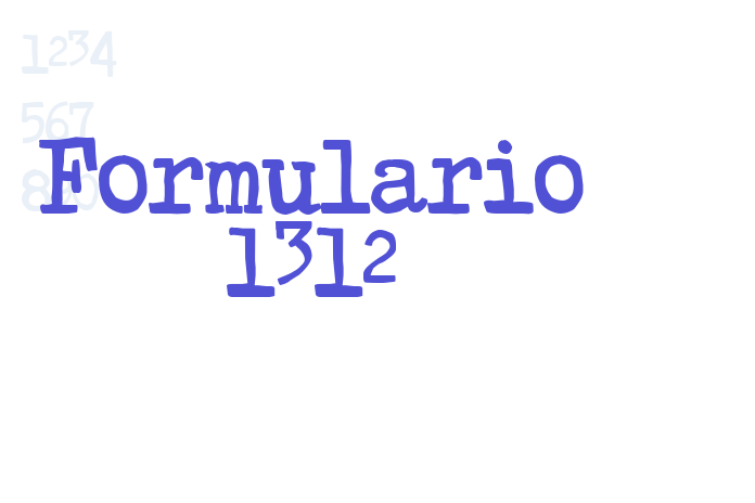 Formulario 1312 font download