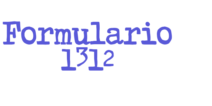 Formulario 1312 Font