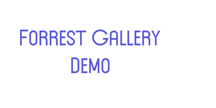 Forrest Gallery Demo Font