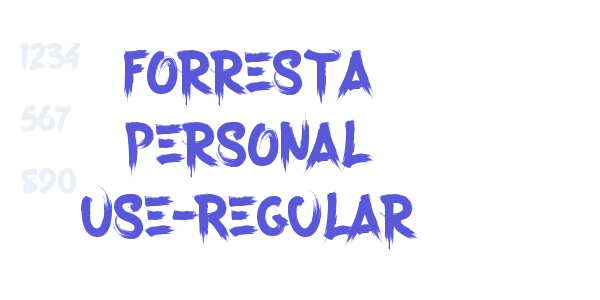 Forresta Personal Use-Regular font free