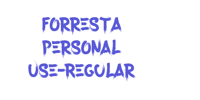 Forresta Personal Use-Regular Font Download