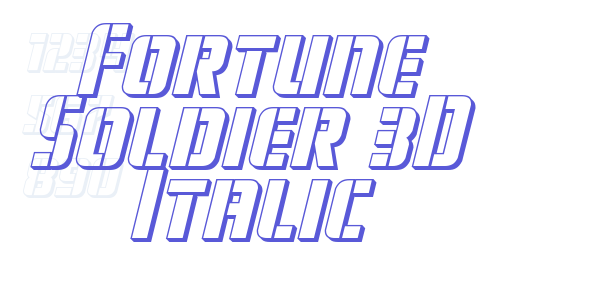 Fortune Soldier 3D Italic font