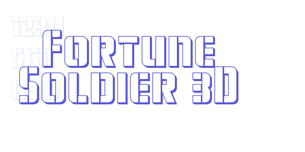 Fortune Soldier 3D font