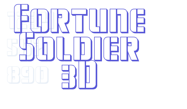 Fortune Soldier 3D font free