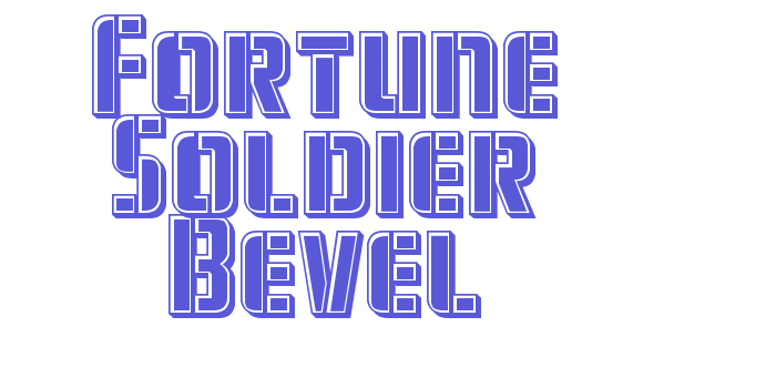 Fortune Soldier Bevel Font