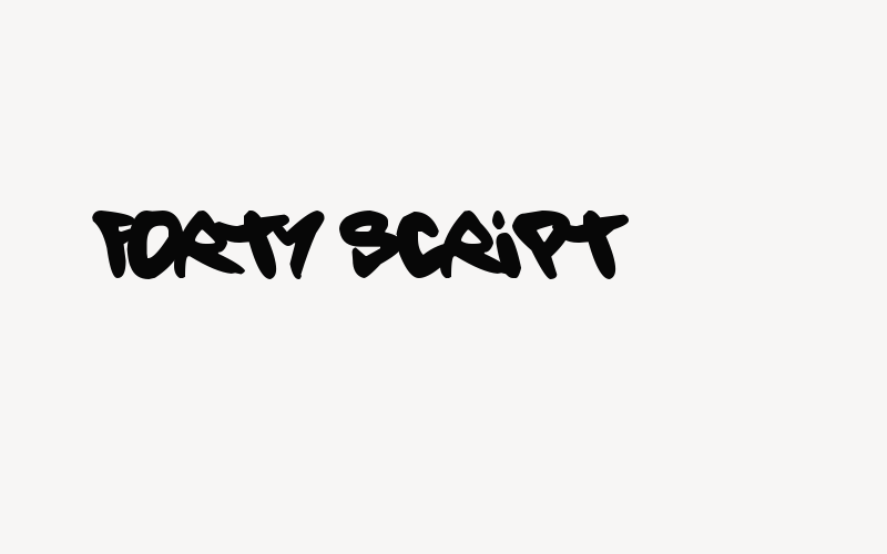 Forty Script Font