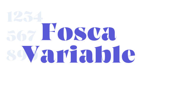 Fosca Variable font free