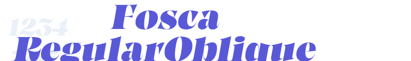 Fosca RegularOblique font