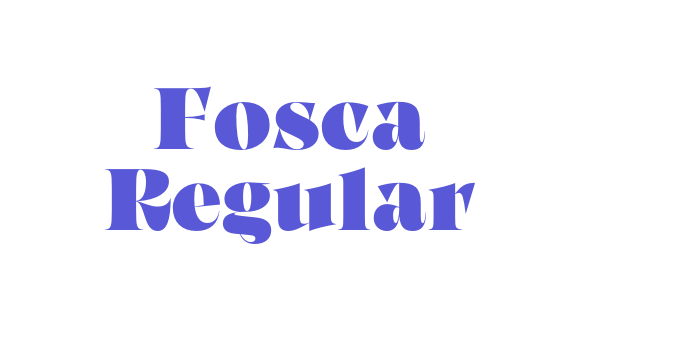 Fosca Regular Font Download