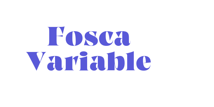 Fosca Variable Font Download