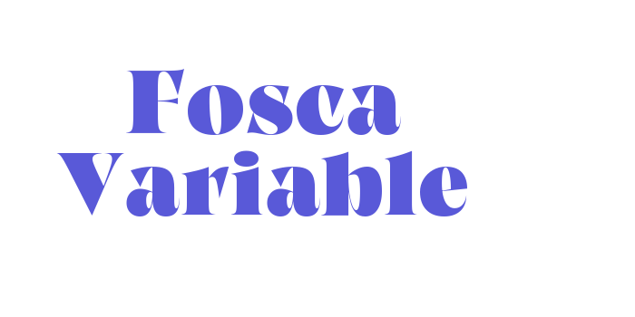 Fosca Variable Font