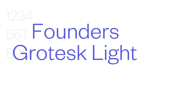 Founders Grotesk Light font free