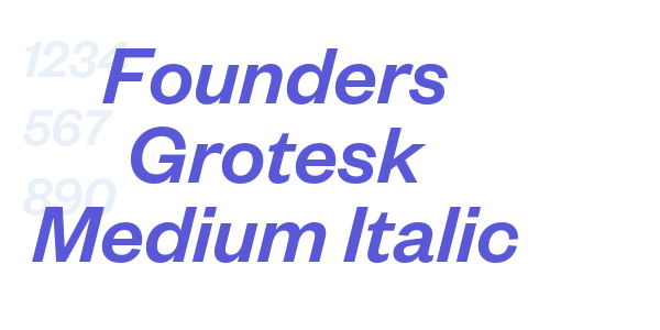 Founders Grotesk Medium Italic font free