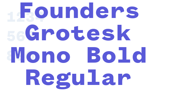 Founders Grotesk Mono Bold Regular font free