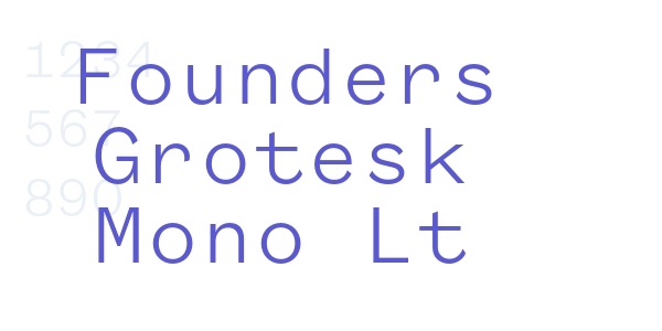 Founders Grotesk Mono Lt font free