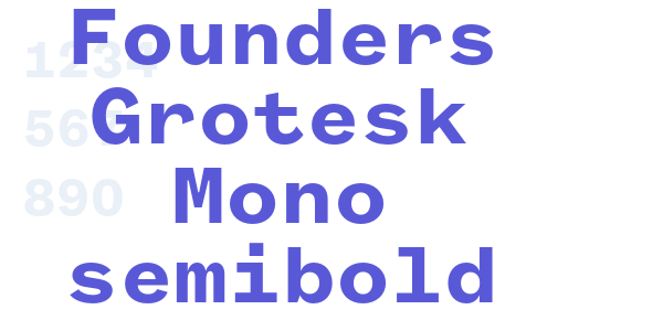 Founders Grotesk Mono semibold font free