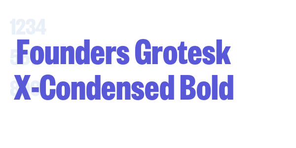 Founders Grotesk X-Condensed Bold font free