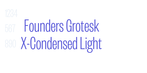 Founders Grotesk X-Condensed Light font free